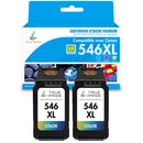 Compatible Canon CL-546XL Couleur (cyan, jaune, magenta) Cartouche d'encre
