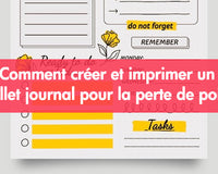 Comment créer et imprimer un bullet journal pour la perte de poids 