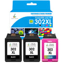 Pack HP 302 XL BK + CMY Cartouche d'encre compatible