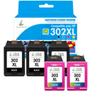 Pack HP 302 XL BK + CMY Cartouche d'encre compatible