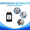 Compatible HP 302 302XL (F6U68AE) Noir Cartouche d'encre