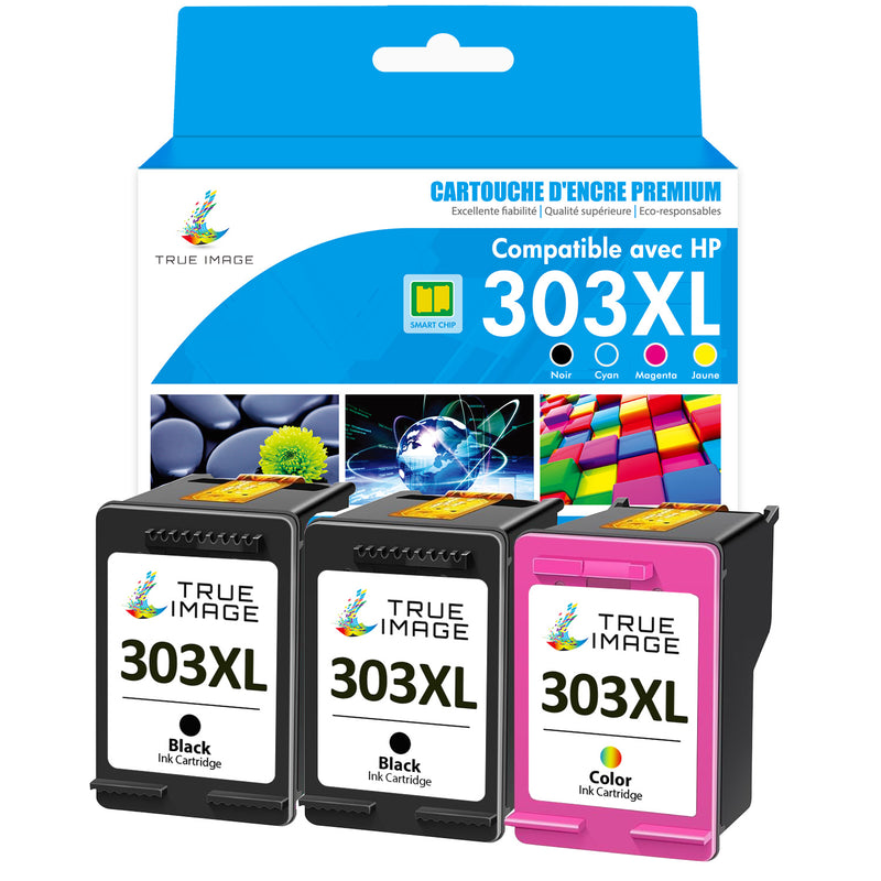 Pack HP 303 XL BK + CMY Cartouche d'encre compatible
