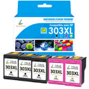 Pack HP 303 XL (3YN10AE) BK + CMY Cartouche d'encre compatible