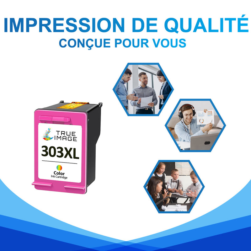 Compatible HP 303XL Couleur (cyan, jaune, magenta) Cartouche d'encre