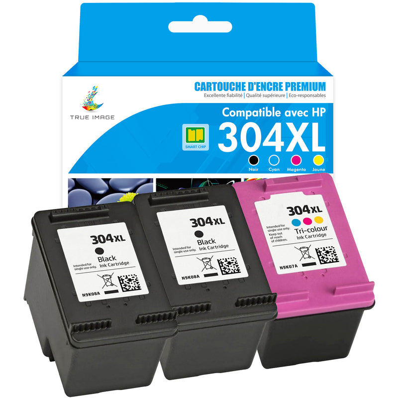 Pack HP 304 XL BK + CMY Cartouche d'encre compatible