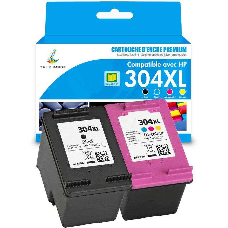 Pack HP 304 XL BK + CMY Cartouche d'encre compatible