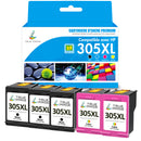 Kit HP 305 XL (6ZA94AE) BK + CMY Cartouche d'encre compatible