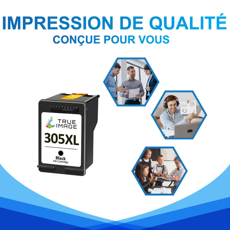 Compatible HP 305 XL Noir Cartouche d'encre