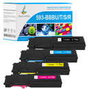 4 Kits de Toner Dell 593 BBB BKCY Compatibles