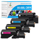 4 Kits de Toner Dell 593-BBL Compatibles