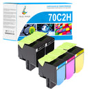 Pack 4 Toners Compatibles Lexmark CS310dn, CS410dn, CS510de | 70C2HK0/C0/M0/Y0