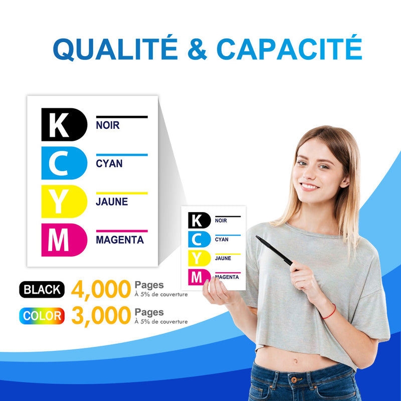 Pack 4 Toners Compatibles Lexmark CS310dn, CS410dn, CS510de | 70C2HK0/C0/M0/Y0