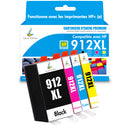 Multipack HP 912 912XL CMYK Cartouches d'encre compatibles | 6ZC74AE
