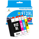 Multipack HP 912 912XL CMYK Cartouches d'encre compatibles | 6ZC74AE