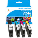 HP 924 XL 924e CMYK Pack Cartouches d'encre compatibles | 6C3Z1NE