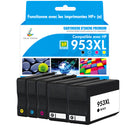 Pack 4 couleurs HP 953XL CMYK Cartouches d'encre compatibles | 3HZ52AE