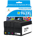Pack 4 couleurs HP 963 XL CMYK Cartouches d'encre compatibles | 3YP35AE
