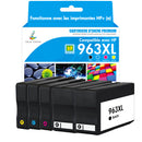 Pack 4 couleurs HP 963 XL CMYK Cartouches d'encre compatibles | 3YP35AE