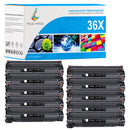 Grande Capacité HP 36A CB436A Multipack Toners Noir Compatibles | HP 36X CB436X