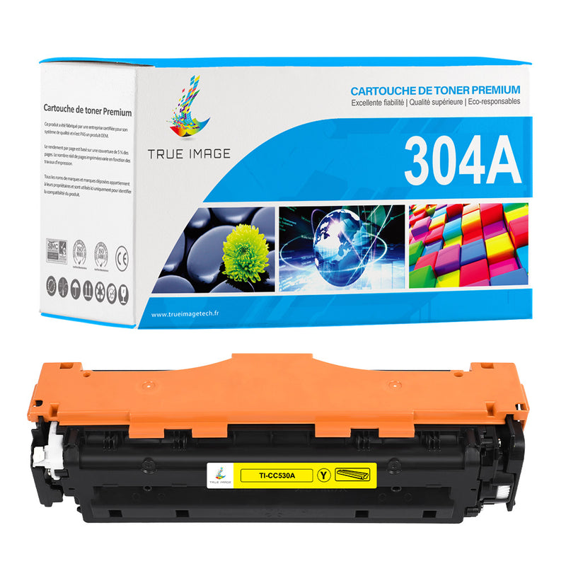 HP 304A CC532A Toner Jaune Compatible