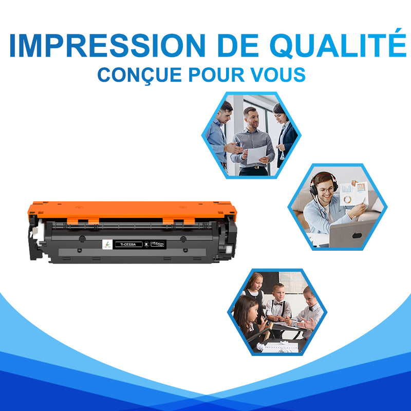 HP 128A CE320A Toner Noir Compatible