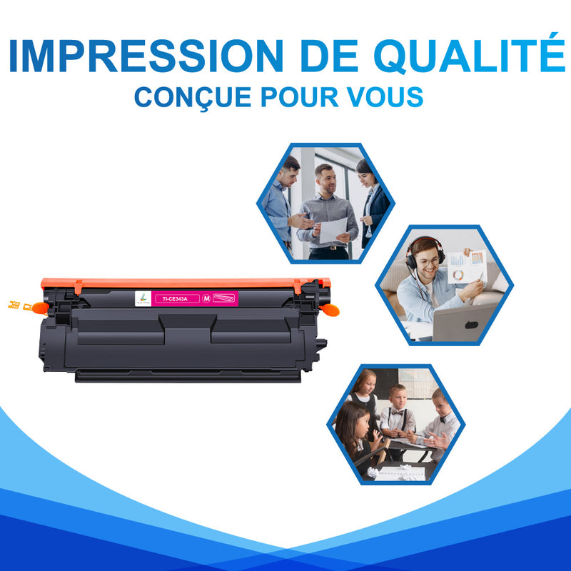 HP 651A CE343A Toner Compatible Magenta