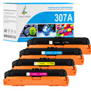 Pack 4 couleurs HP 307A Toners Compatibles | CE740A CE741A CE742A CE743A