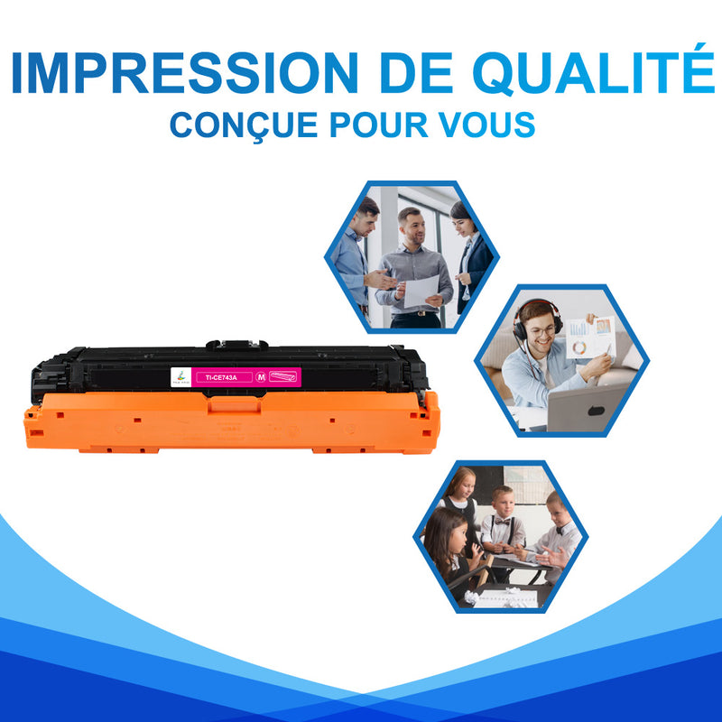 HP 307A CE743A Toner Compatible Magenta