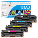 Pack HP 131A / HP 131X CMYK Toners Compatibles | CF210X CF211A CF212A CF213A