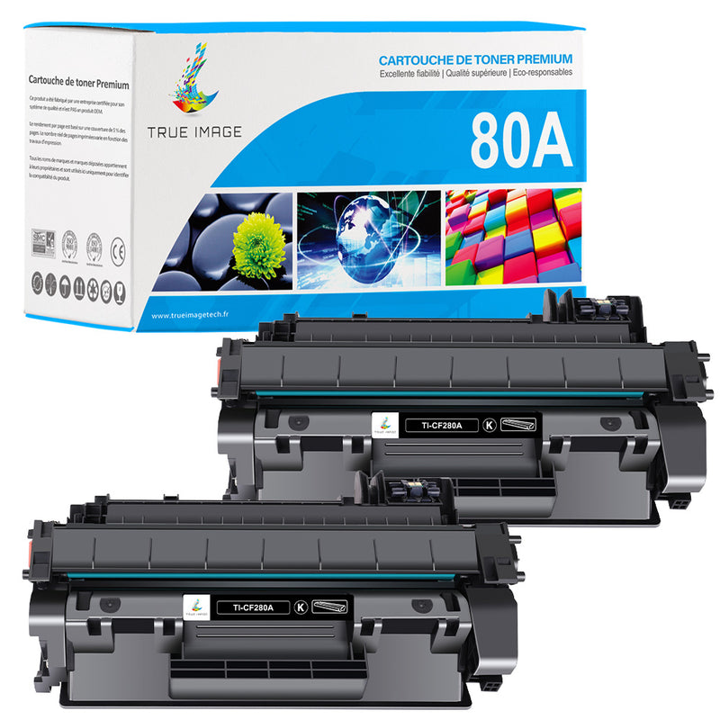 HP 80A CF280A Multipack Toners Noir Compatibles
