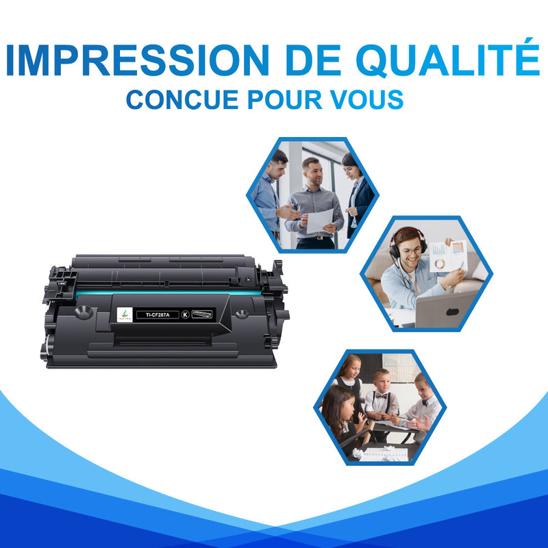 HP 87A CF287A Multipack Toner Noir Compatible