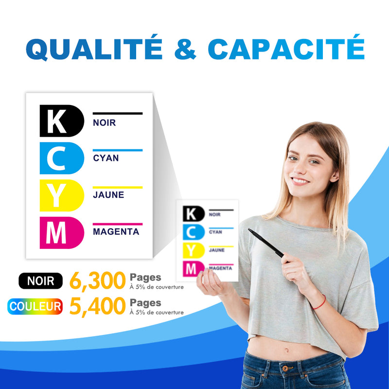 Pack 4 Couleurs HP 508A KCMY Toners Compatibles