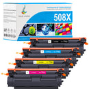 Pack 4 Couleurs HP 508X CMYK Toners Compatibles | CF360X CF361X CF362X CF363X