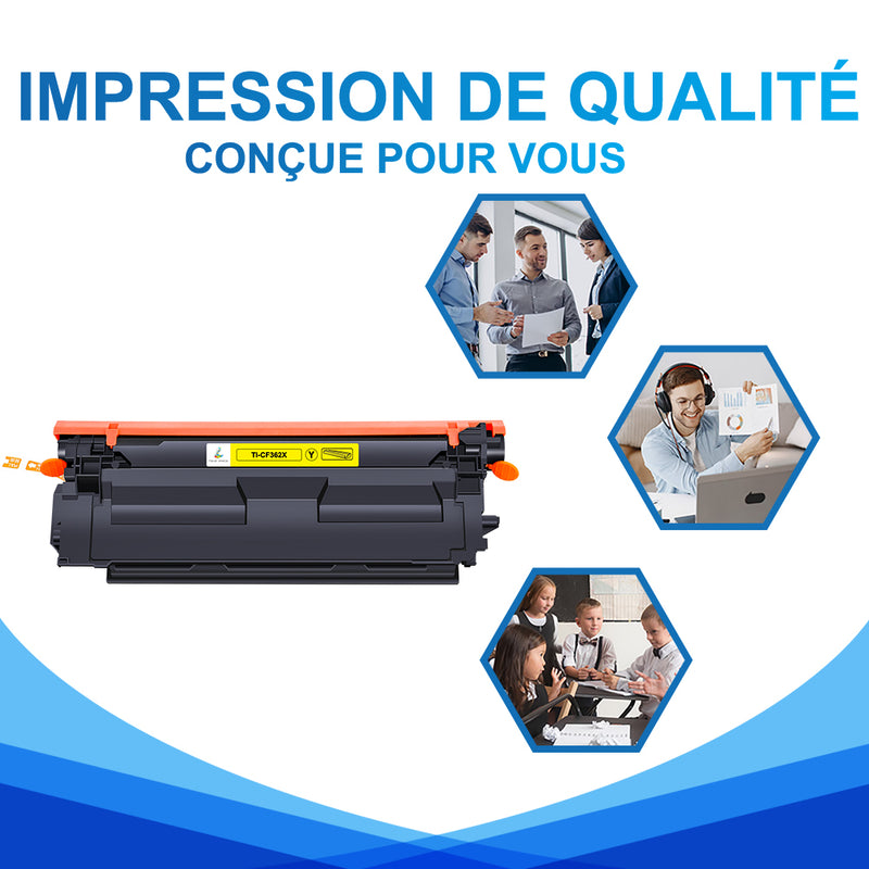 HP 508X Cartouche de Toner Jaune Compatible CF362X