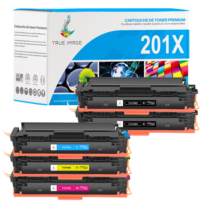 Pack 4 Couleurs HP 201X CMYK Toners Compatibles