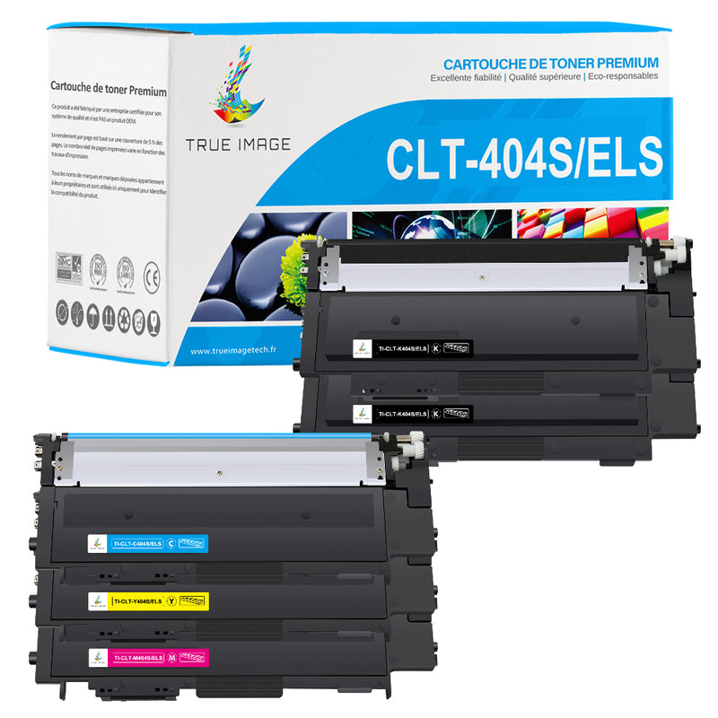 Pack 4 couleurs Samsung CLT-404S/ELS CMYK Toners compatibles