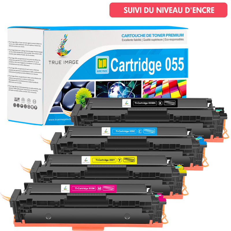 Pack 4 couleurs Canon 055 CMYK Toners Compatibles