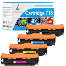 Toner Canon 718 Compatible Pack 4 couleurs