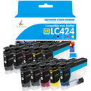 Pack 4 couleurs LC424 Cartouches d'encre compatibles pour Brother DCP-J1200W / J1200WE