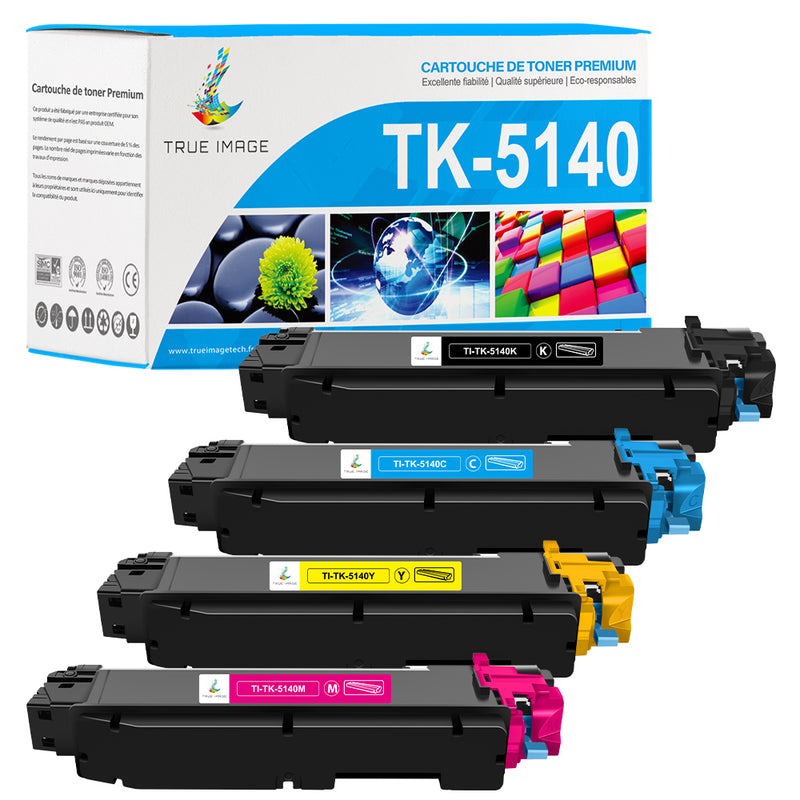 Pack 4 Couleurs Kyocera TK-5140CMYK Toners Compatibles