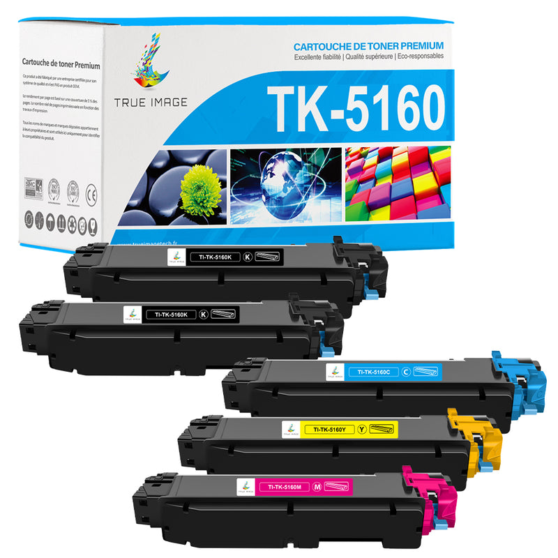 Pack 4 Couleurs Kyocera TK-5160CMYK Toners Compatibles