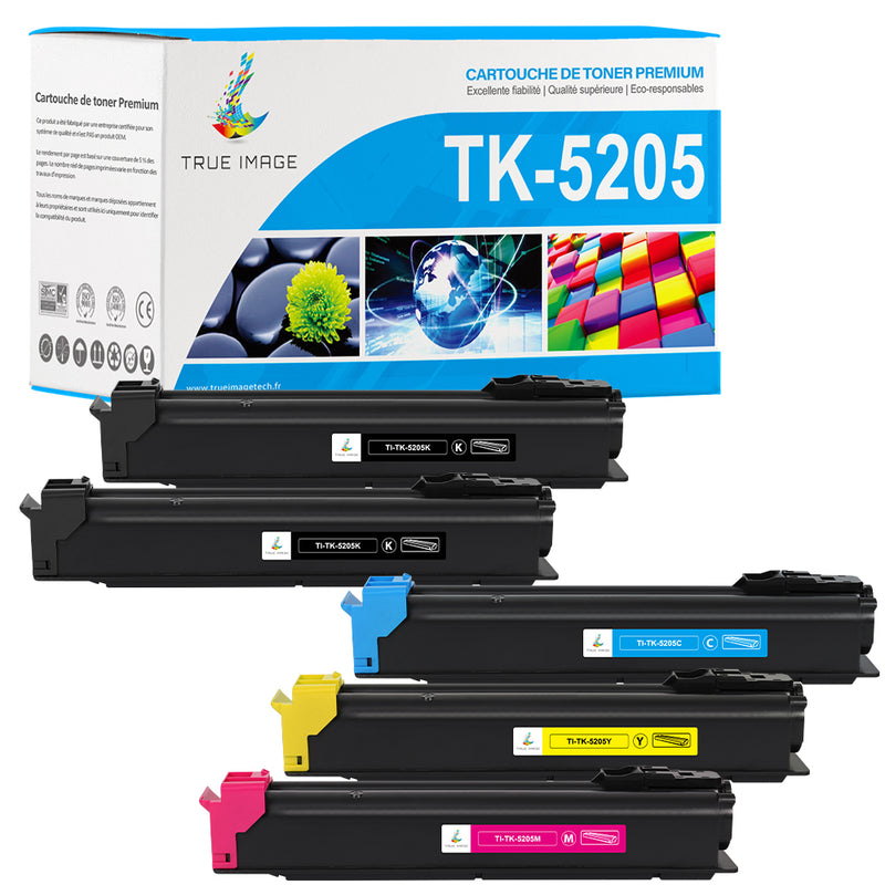 Pack 4 Couleurs Kyocera TK-5205CMYK Toners Compatibles