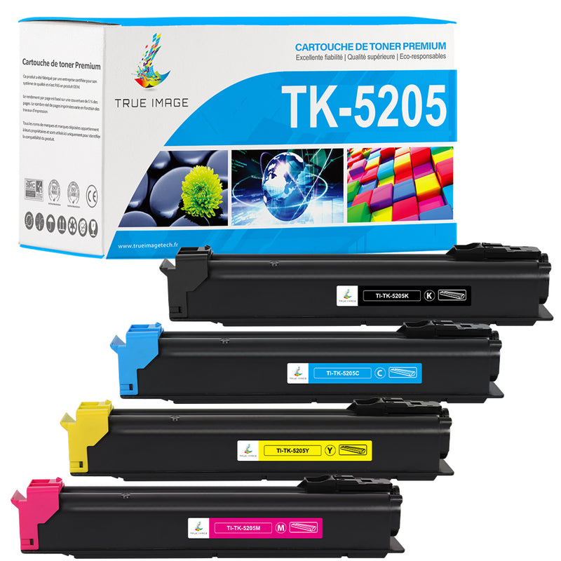 Pack 4 Couleurs Kyocera TK-5205CMYK Toners Compatibles