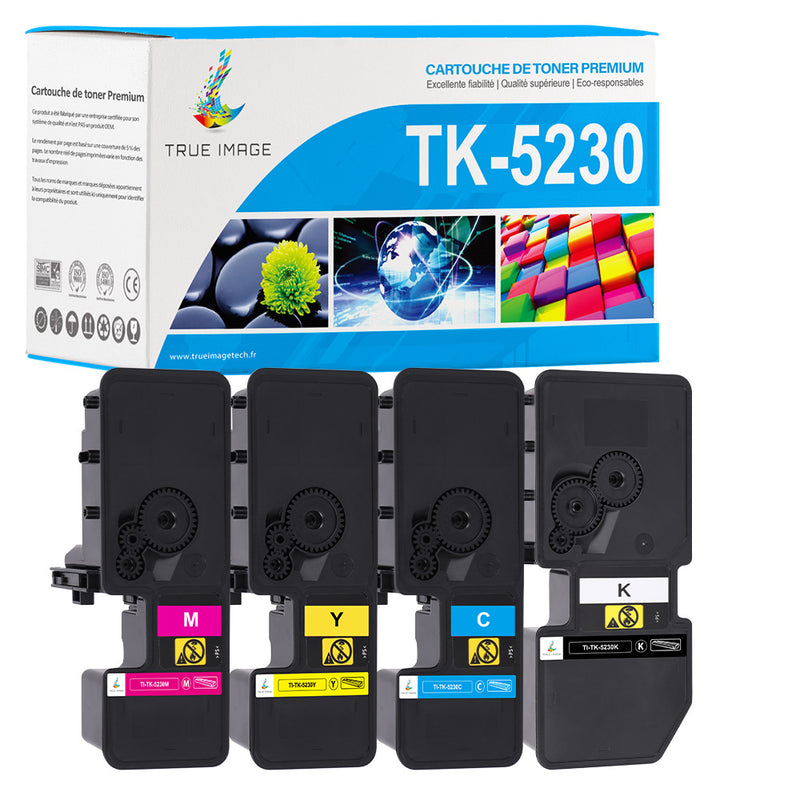 Toners Compatibles Kyocera ECOSYS M5521 / P5021  - TK5220 TK5230 Pack 4 couleurs