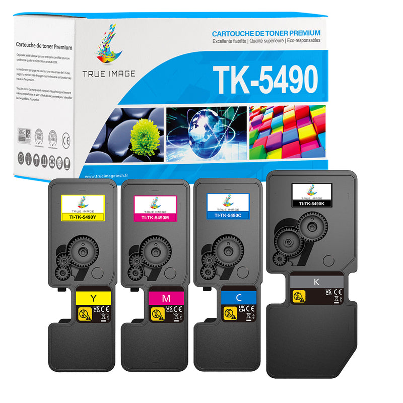 Pack 4 couleurs Kyocera TK-5490 Toners Compatibles