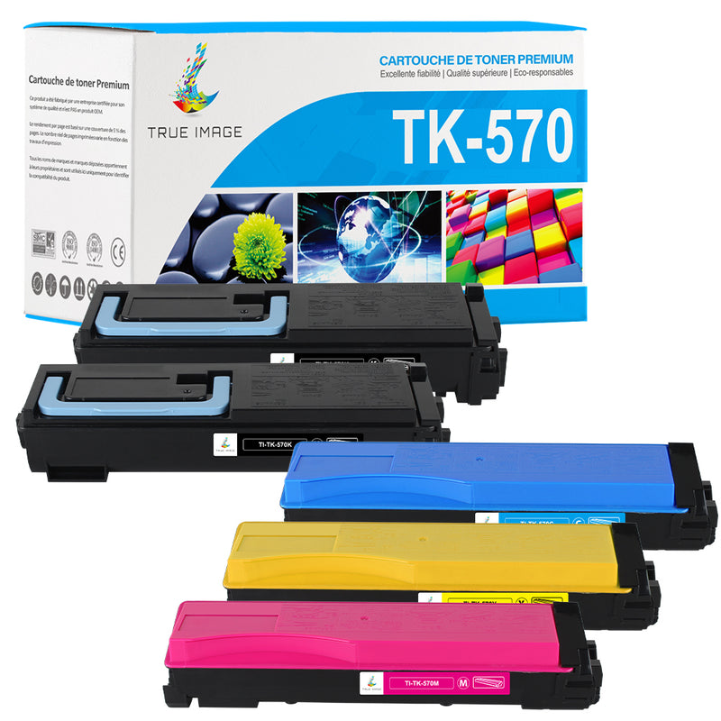Pack 4 Couleurs Kyocera TK-570CMYK Toners Compatibles