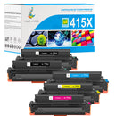 HP Color LaserJet Pro MFP M479fdn Toners compatibles - 415A 415X Pack