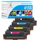 HP 415X CMYK Pack Toners Compatibles | Sans Puce
