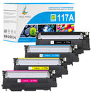 HP Color Laser MFP 178nw Toners Compatibles - 117A 117X Pack