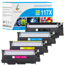 HP Color Laser MFP 178nw Toners Compatibles - 117A 117X Pack